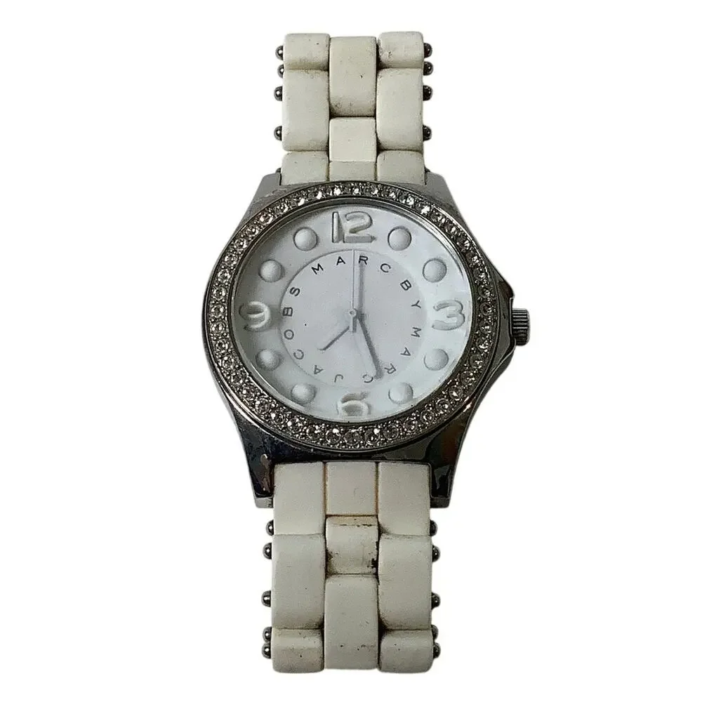 Marc by Marc Jacobs Stainless Steel Glitz Crystal Bezel Quartz Watch F16-30